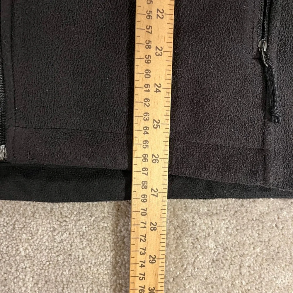 The North Face Fleece Jacket Mens Medium Black Full Zip Mock Neck Logo